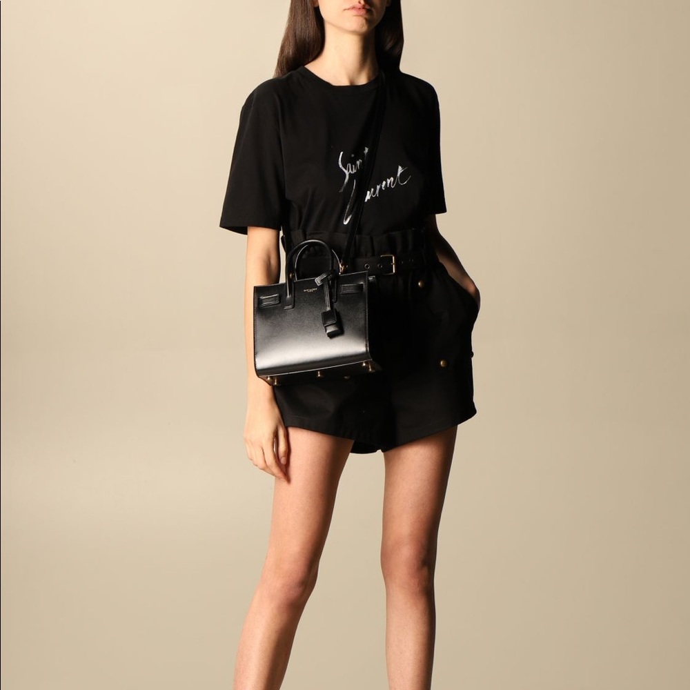 SOLD - Saint Laurent Sac De Jour Baby in Black Calfskin Leather